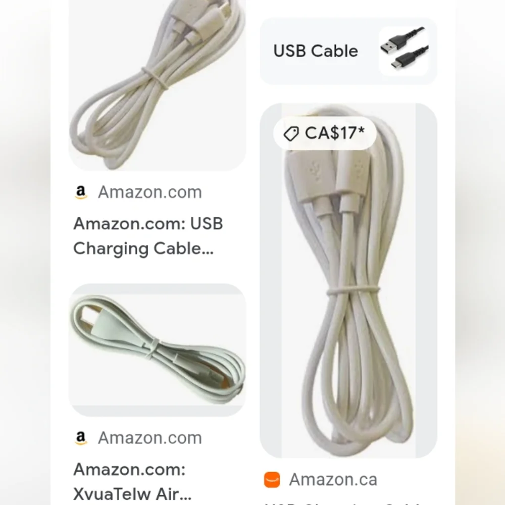 White Lightning to USB Charging Cable